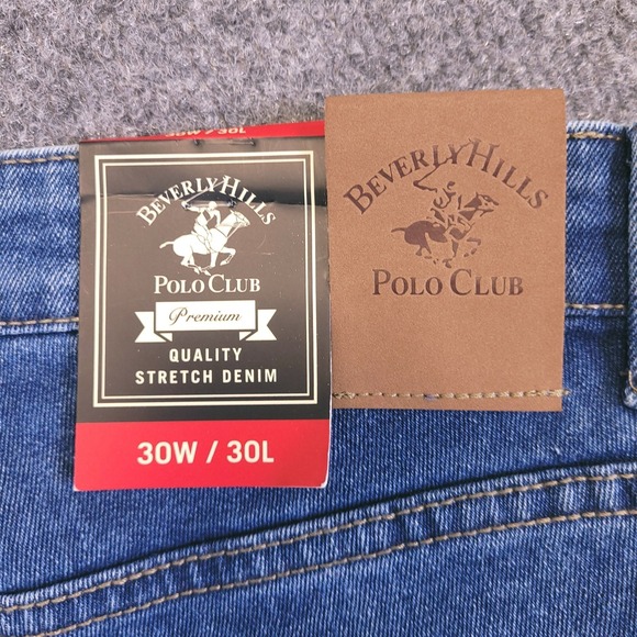 NWT Beverly Hills Polo Club Jeans Mens 30x30 Slim Modern Stretch Tapered - Picture 16 of 16
